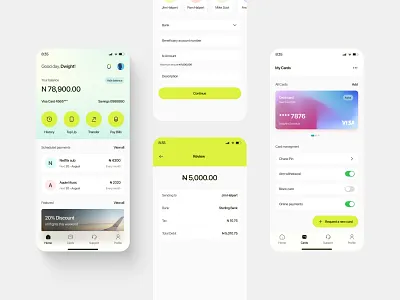 Juzzzio - Mobile Bank App bank design figma minimalist mobile ui ux web