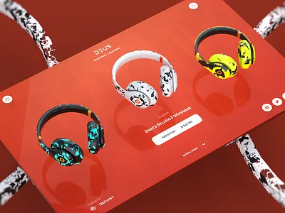 Deus - Headphones Store 3d audio headphone motion music shop sound store ui