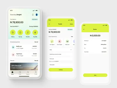 Juzzzio - Mobile Bank App bank design figma minimalist mobile ui ux web