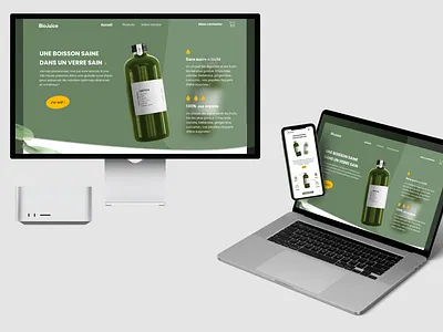 Mockup bio juice - Mockup jus bio biojuice branding jus bio mockup ui uidesign uidesigner uiux webdesign webdesigner