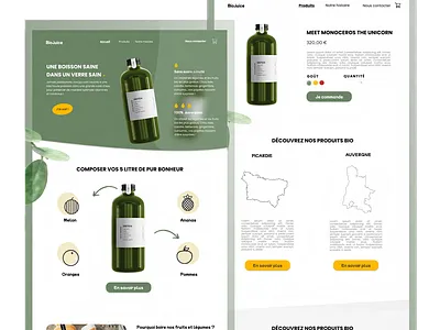 Website Bio Juice - Jus bio - UI DESIGN Site web bio bio juice design designer ui mockup mockups site site design site vert sitebio siteweb ui ui designer uidesign uiux webdesign webdesigner website