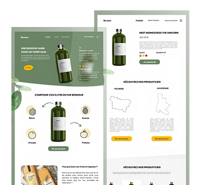 Website Bio Juice - Jus bio - UI DESIGN Site web bio bio juice design designer ui mockup mockups site site design site vert sitebio siteweb ui ui designer uidesign uiux webdesign webdesigner website