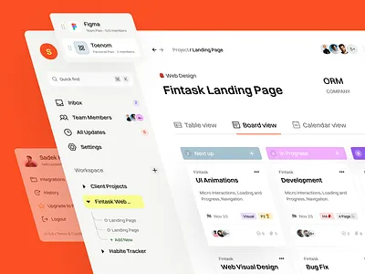 Task Management - Fintask management product product design sadekud task task manage task management time time tracking ui