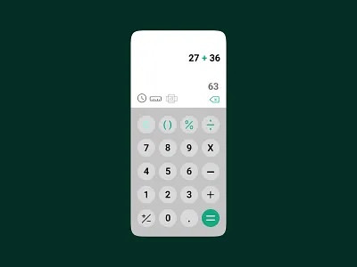 Daily UI Design: Calculator app design illustration ui