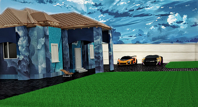 Blue 3d architecture blender design graphic design