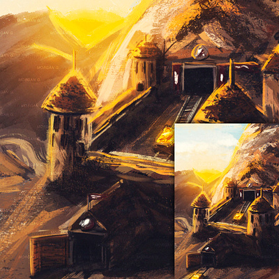 Gold Mine Artwork abstract artwork conceptart digital fantasy illustration painting