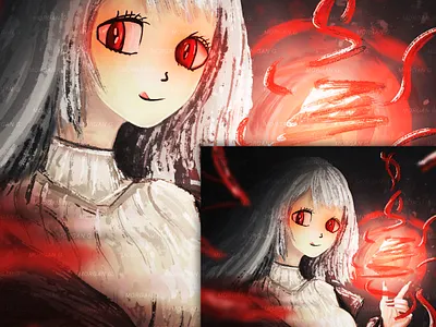 Manga Witch Artwork abstract artwork conceptart digital fantasy illustration painting