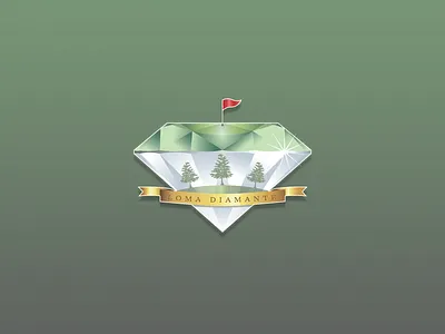 Loma Diamante (Brand Logo) banner branding design diamond digitalart golf illustration logo luxury marketing photoshop