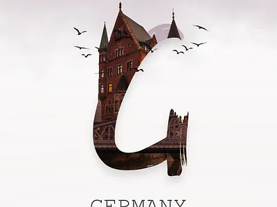 GERMANY creative design graphic design letters manipulation post social media