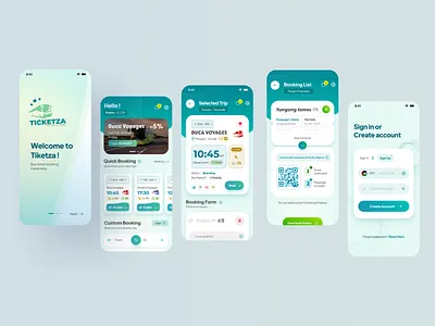 Tiketza Bus ticketing app design ui ux ux design
