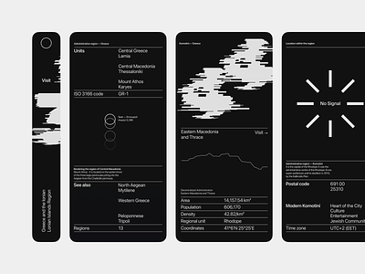 Countries Directory App Concept clean concept country details digital glitch graphic design greece grid history intercation layout minimal mobile app monochrome travel typo ui ux whitespace