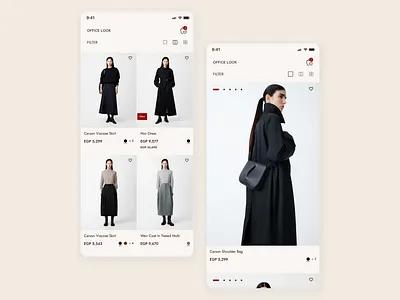 Cielo | Fashion Branding App app beige branding clothes design graphic design luxury minimalist modest product psge ui ux