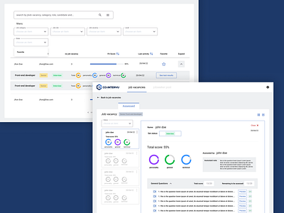 recruiter panel branding panel ui ux