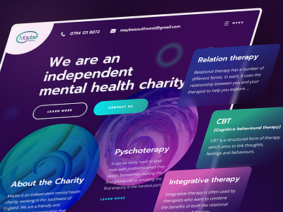 Wordpress Charity Landing Page Design abstract charity charity landing page colorful dark donation landing page non profit ui ux violet webdesign wordpress