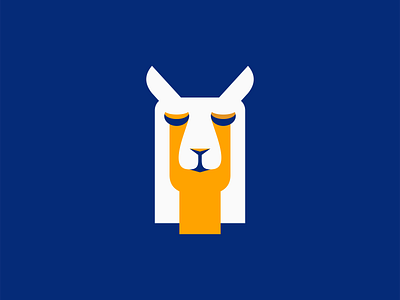 Alpaca Logo for Sale alpaca animal blue branding cartoon character cute design friendly geometric illustration kids logo mark mascot pet playful sports vector yellow