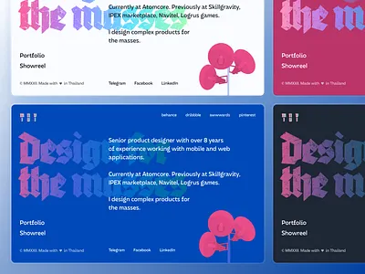 🎨 designer designer portfolio desktop figma personal page personal portfolio portfolio portfolio page teaser ui design