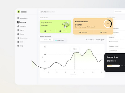 Crypto details clean crypto cryptocurrency dashboard design gromulski illustration statistics stats ui ux whitelabel