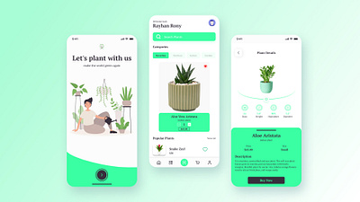 Plant Shop App app design garden interface ios mobile mobile app mobile app design plant app plant care plant illustration planting plants plants shop shop shopping app ui ux