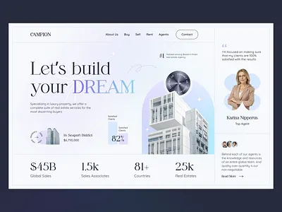 Real Estate Agency | Web Header 🏘 agency building buy house home rent house lanars landing page minimal property property management property website real estate real estate agency real estate landing page real estate ui realestate site realtor rental website renting web design