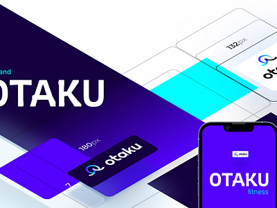 Otaku fitness rebrand branding design figma gradiant graphic design identity illustration logo logo design logomark mark vector wordmark