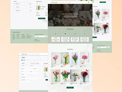 Emily's Garden🌻 - Florist Website adobe xd design florist flower ui ui design uiux user experience ux design web design website