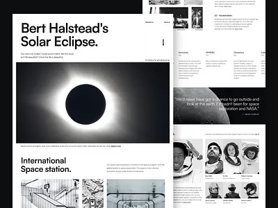 Nassi. - Website Landing Page Concept✨ astronaut branding concept design graphic design layout mars minimalist nasa solar system space space cadet surreal typography ui ui design uiux universe ux website design