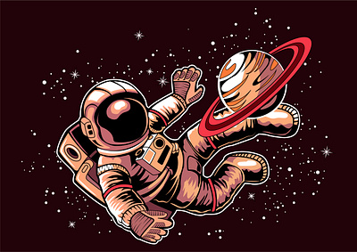 The Astronaut app branding design graphic design illustration logo typography ui ux vector