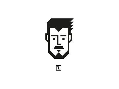 Zalo Estévez Logo brand branding character design geometric graphic design head illustration logo logodesign logotype man personal