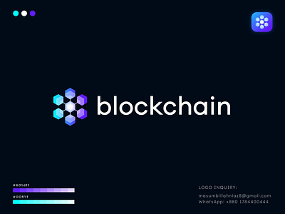 blockchain technology logo and brand identity design block blockchain blockchain technology brand identity branding cube design graphic design logo logo design logodesign minimal minimalist modern nft technology vector