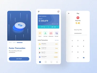 Mobile Payment App android app appdesign e banking e wallet figma finance ios javancoid mobile mobile design payment payment app ui ui design uiux user experience user interface ux wallet