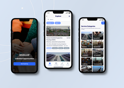 HUDLUP - Unlimited Opportunities app army branding design illustration logo military services ui uidesign uiux ux veterans