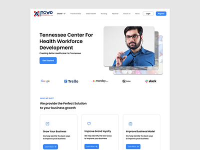 Redesign Landing Page TCWD(Project Client) design landing page redesign redesign web typography ui ux web web design