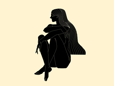 Hanging abstract alone alone time composition conceptual illustration design dual meaning figure figure illustration girl illustration handing illustration laconic lines minimal poster woman woman illustration