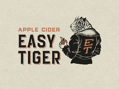 Unused logo concept apple cider drawing drink graphic design hand drawn illustration logo tiger