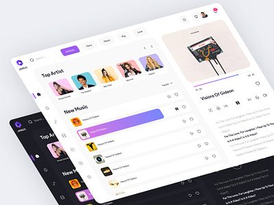 Music Player Web App album apple concert design joox live music netflix play playlist podcast radio song spotify streaming ui uidesign uiux ux web