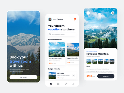 Travel Mobile App 🌴 app design beach exploration explore holiday mobile app mobile ui mountain touring travel travel app travel mobile app travell travelling travelling app ui ui design ux vacation vacation app