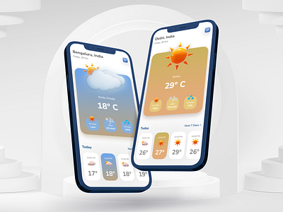 Weather Application Concept app design app ui design mobile app ui