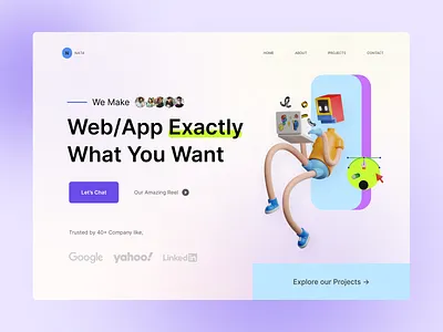 Agency Web UI Design 3d branding graphic design logo typography ui uiux ux web design website