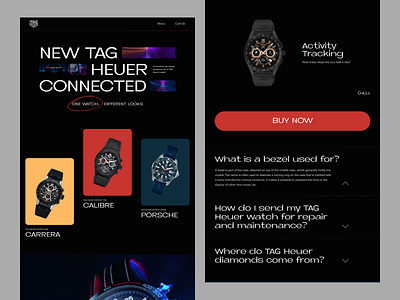 Tag Heuer(watch store) Web Exploration animation creative design dribbble ecommerce interface landing page minimal popular shot saidul islam typography ui ui design uiux uxdesign visual design watch watch store web website design