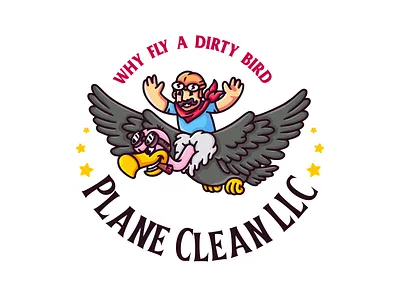Dirty Bird bird branding character design design eagle graphic design illustration logo logo design man plane ui ux vector