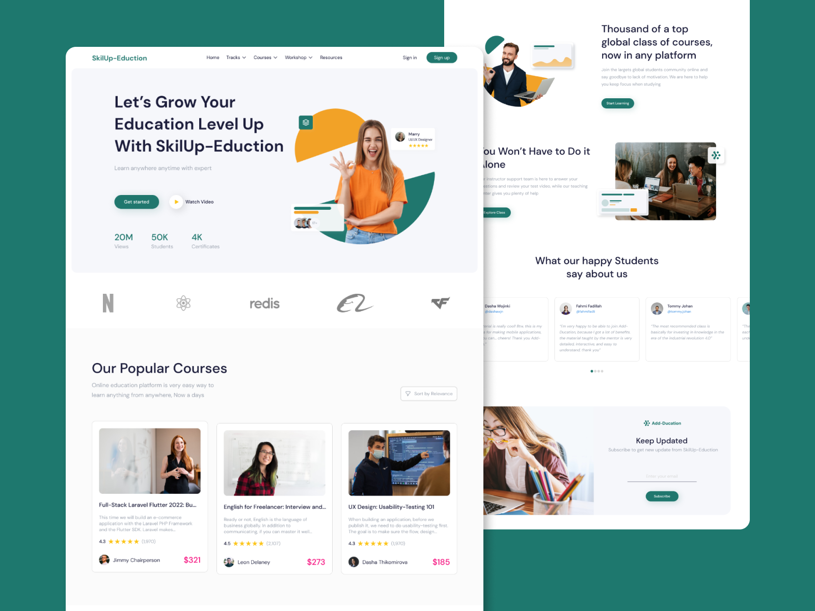 Example of Website Design UI UX