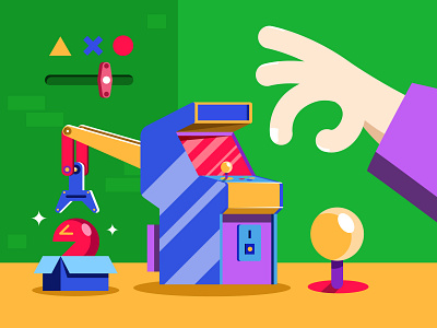 Arcade Game flatdesign game gamedesign graphicdesign illustration