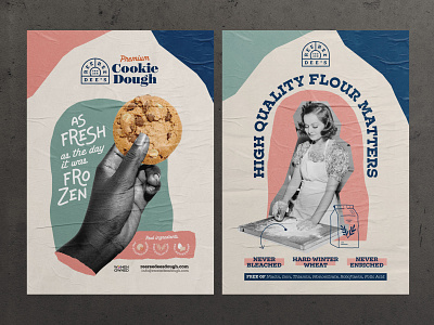 Ree Ree Dee's Posters branding collage cookie design food graphic design hand lettering photoshop poster print vintage visual identity