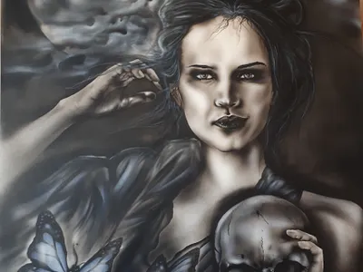 Night Eternal airbrush illustration