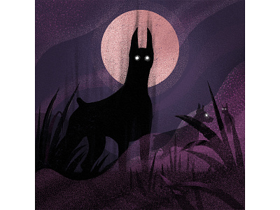 Baskervilles Omen adobe black brushes grass halloween hounds illusion illustration illustrator mist moon muti omen photoshop purple spooky texture