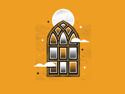 Window art artist design digital draw drawing environment frame halftone handmade illustration inked inking inkwood landscape procreate series texture vintage window