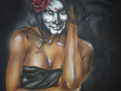 New Orleans's magic airbrush illustration