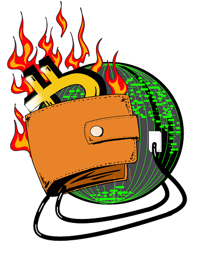 Hot Wallet app crypto design graphic design illustration logo