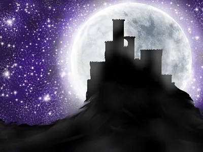 Random nightscape app illustration