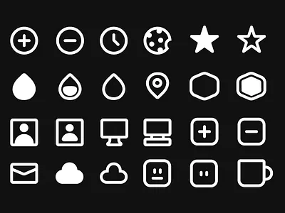 Icons in Figma icon design vector